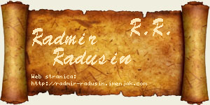 Radmir Radusin vizit kartica